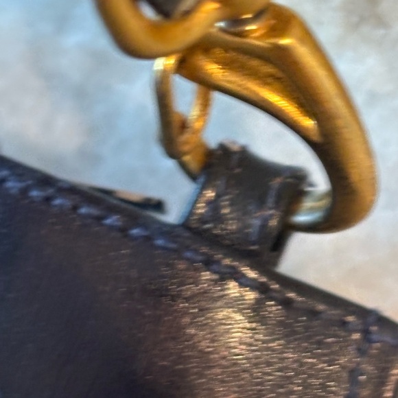 Celine Vntg. Navy and White Patterned Shoulder Bag - Picture 6 of 12